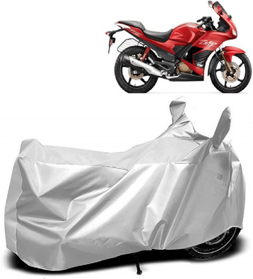 AutoKick Two Wheeler Cover for Hero(Karizma ZMR, Silver)
