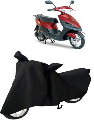 AutoKick Two Wheeler Cover for Avon(E Scoot, Black)