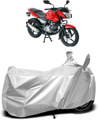 AutoKick Two Wheeler Cover for Bajaj(Pulsar 135 LS DTS-i, Silver)