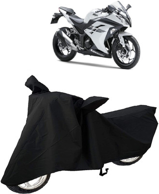 AutoKick Two Wheeler Cover for Kawasaki(Ninja 300, Black)