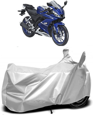Autoprime Two Wheeler Cover for Yamaha(R15 V3, Silver)