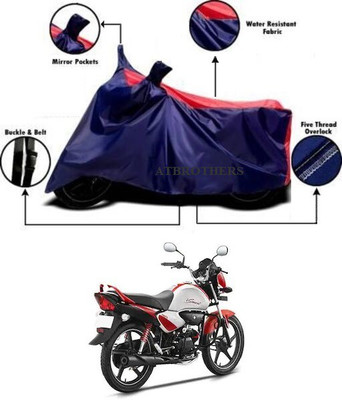 ATBROTHERS Waterproof Two Wheeler Cover for Hero(Splendor I Smart, Blue, Red)
