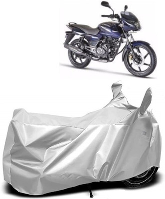AutoKick Two Wheeler Cover for Bajaj(Pulsar 150, Silver)