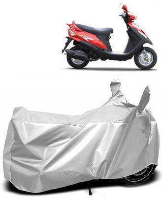 AutoKick Two Wheeler Cover for Mahindra(Flyte, Silver)