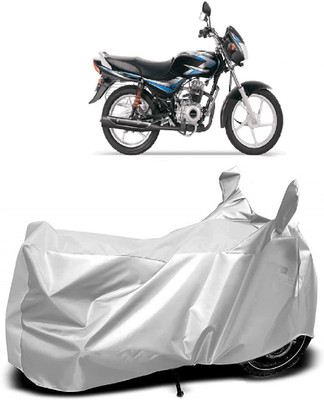 AutoKick Two Wheeler Cover for Bajaj(CT100, Silver)