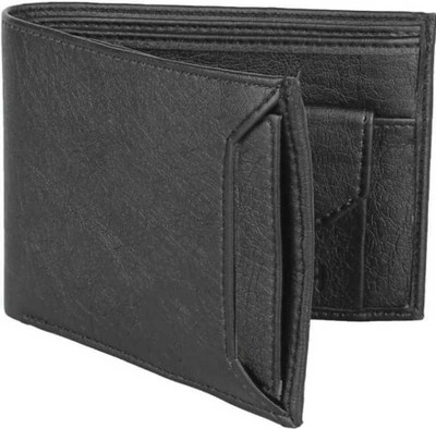 LNSAR Men Casual, Ethnic, Evening/Party, Formal, Travel, Trendy Black Artificial Leather Wallet(6 Card Slots)