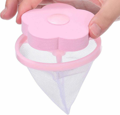 Mishva 2 Pcs Washing Machine Floating Lint Mesh Bag Net Pouch Washer Hair Catcher Washing Machine Net(Pack of 2)