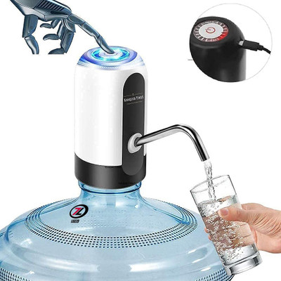 luzzo Automatic Wireless Water Can Dispenser Pump for 20 Liter Bottle Can, with 1 sili Bottom Loading Water Dispenser