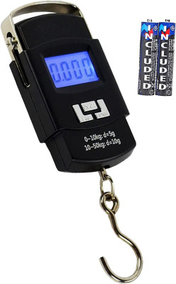 Kelo 50Kg Portable Hanging Luggage Weight Machine Digital for Weighing Household Items Weighing /216/UKe Weighing Scale(Black)