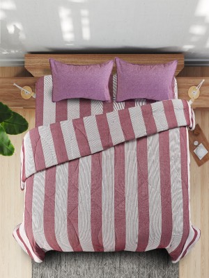 Saral Home Cotton Queen Sized Bedding Set(Maroon)