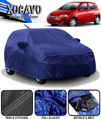 XOCAVO Car Cover For Chevrolet Aveo Uva (With Mirror Pockets)(Blue)