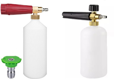 HU CREATIONS Adjustable Snow Foam Lance 1L Foam Cannon Soap Dispenser Generator with 1/4 Inch Quick Connector for Pressure Washer with Steel 4000 Psi Quick Connect High Pressure Spray Pressure Washer Pressure Washer