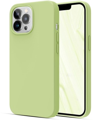 Apurb store Back Cover for iPhone 13 Pro Max(Green, Shock Proof, Silicon, Pack of: 1)