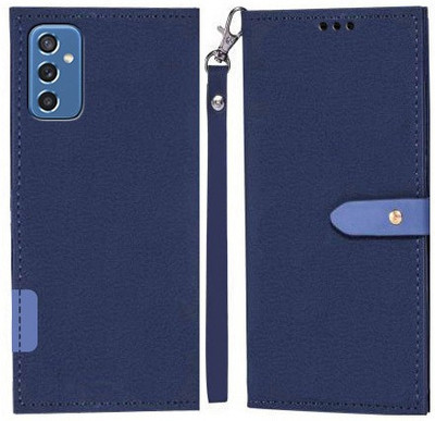 YAYAVAR Flip Cover for Samsung Galaxy M52 5G(Blue, Grip Case, Pack of: 1)