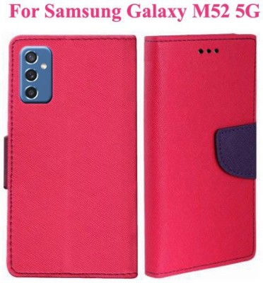 Krumholz Flip Cover for Samsung Galaxy M52 5G(Pink, Dual Protection, Pack of: 1)