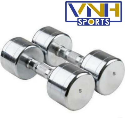 HACKERX Pair of 5Kg(5Kg X 2) Steel Fixed Weight Dumbbell(5 kg)