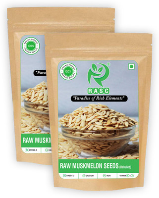RASC RAW MUSKMELON SEEDS (DEHULLED), Pack of 2 I Each Pack 200g Muskmelon Seeds(2 x 200 g)