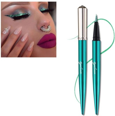 GFSU PACK OF TWO WATER PROOF SMUDGE PROOF LONG LASTING GREEN SHIMMERY EYE LINER 3 g(GREEN)