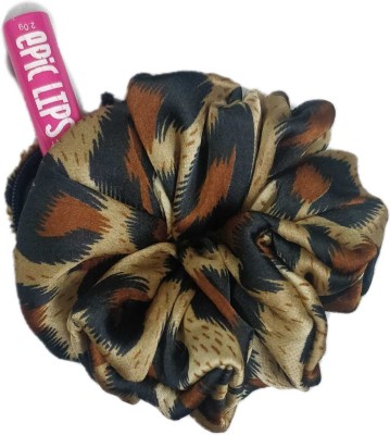 IBDA Leopard Print Pure Silk Zip Scrunchie, Hidden Pocket Secret Stash Hair Ties, Handmade, Adjustable Size Rubber Band(Black, Brown)