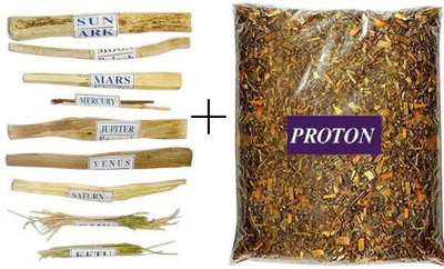 Proton - Super Saver Combo Pack Navgrah Shanti Samidha Stick, Navgrah Havan Samidha Wood Sticks for Fire Rituals, 9 Different Wood Sticks - Related to 9 Planets, Vastu Pooja (6 Inches Sticks) + (350g) Havan Samagri for Vedic Yagya Pujan Puja Proton - Super Saver Combo Pack Navgrah Shanti Samidha Stick, Navgrah Havan Samidha Wood Sticks for Fire Rituals, 9 Different Wood Sticks - Related to 9 Planets, Vastu Pooja (6 Inches Sticks) + (350g) Havan Samagri for Vedic Yagya Pujan Puja