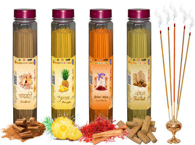 Shankh Panchvati, Pineapple, Kesar Chandan & Sandal (Chandan) Agarbatti (Incense Stick) Pack of 400 gram (100 + 100 + 100 + 100) Fragrances Panchvati, Pineapple, Kesar Chandan, Sandal (Chandan)(100 g, Set of 4) Shankh Panchvati, Pineapple, Kesar Chandan & Sandal (Chandan) Agarbatti (Incense Stick) Pack of 400 gram (100 + 100 + 100 + 100) Fragrances Panchvati, Pineapple, Kesar Chandan, Sandal (Chandan)(100 g, Set of 4)