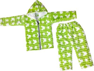 Siddhi Enterprises Baby Boys & Baby Girls Casual Jacket Pyjama(green)