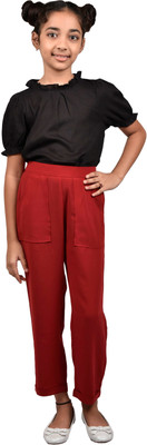 chuppan chupai Girls Casual Top Trouser(Black)