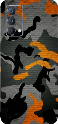 BugguSkin Realme Gt Master Edition Mobile Skin(Ultra Super Camouflage Orange Skin With High Matte Finish.)