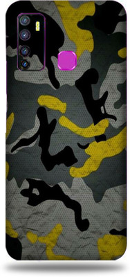 BUGGU Infinix Hot 9 Pro, infinix hot 9 pro Mobile Skin(Ultra Super Camouflage Yellow Skin With High Matte Finish., Mobile Skin (Back+Side+Camera))