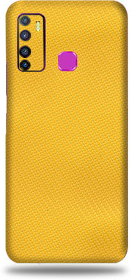 LAMHA Infinix Hot 9 Mobile Skin(Ultra Super Yellow Carbon With High Matte Finish., Mobile Skin (Back+Side+Camera))