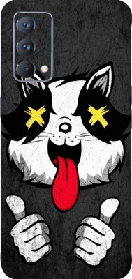 LAMHA Realme Gt (ME) Mobile Skin(Ultra Super Crazy Cat With High Matte Finish.)