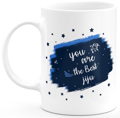 TrendoPrint You are the Best Jiju Printed Ceramic Coffee mug (White -11 oz) Best Happy Anniversary & Happy Birthday Gift For Brother In Law/Jiju Jija Ji Ceramic Coffee Mug(350 ml)