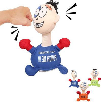 Toyporium Punch Me Electric Plush Stress Relief Stuffed Figure Doll/ Emotional Vent Doll(Multicolor)