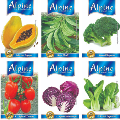 ALPINE HYBRID SEEDS PAPAYA, SEM PHALI, BROCCOLI IMPORTED,HYBRID TOMATO, RED CABBAGE , PAK CHOI IMPORTED Seed(50 per packet)