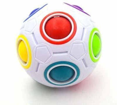 Netcam Solution Magic Rainbow Ball Fun GOTI Cube CHALLENGING Puzzle(1 Pieces)