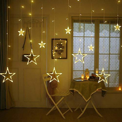 GLowcent 138 LEDs 2.5 m White Flickering, Steady Star Rice Lights(Pack of 1)