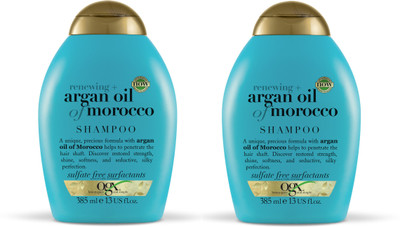 ogx Argan Oil Renewing of Morocco Shampoo 385 ml Pack of 2(385 ml)