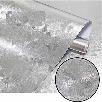 Amezia Paper Decorative Silver Wallpaper(L x W: 200 cm x 60 cm)