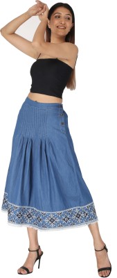 GUPTA ENTERPRISES Embroidered Women Regular Blue Skirt