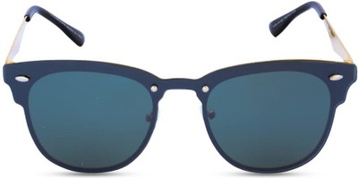 RYNOCHI Round Sunglasses(For Men & Women, Black)