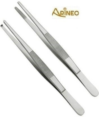 ARINEO Dissecting Forceps Tooth And Plain (Set Of 2) 4 INCH Dressing Forceps