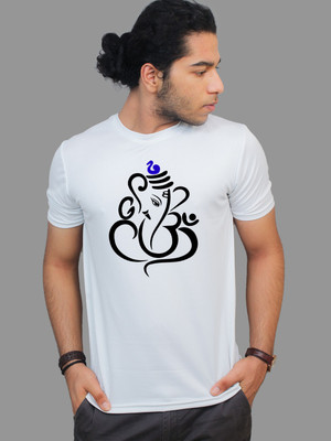 PRINTISTA Printed Men Round Neck Multicolor T-Shirt
