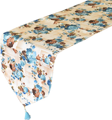 KUBER INDUSTRIES Blue 188 cm Table Runner(Cotton)