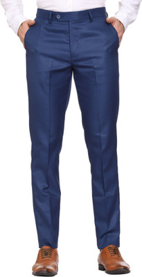 Maleno Slim Fit Men Dark Blue Trousers