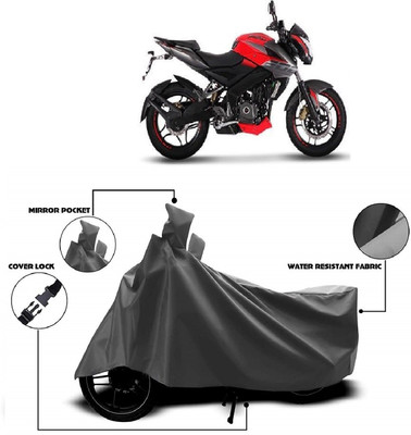 AutoKick Two Wheeler Cover for Bajaj(Pulsar 200 NS DTS-i, Grey)