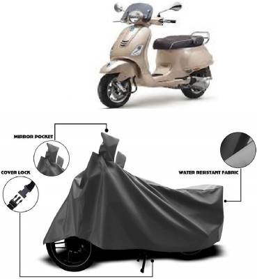 AutoKick Two Wheeler Cover for Piaggio(Vespa VXL, Grey)