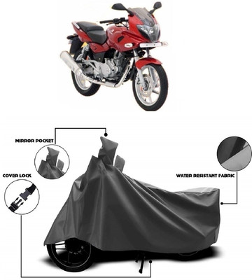 Autoprime Two Wheeler Cover for Bajaj(Pulsar 220 DTS-i, Grey)
