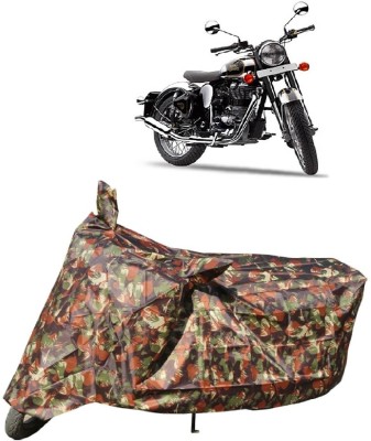 AutoKick Two Wheeler Cover for Royal Enfield(Classic Chrome, Multicolor)