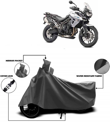 Autoprime Two Wheeler Cover for Triumph(Tiger 800 XR, Grey)