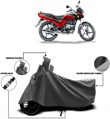 Autoprime Two Wheeler Cover for Hero(Passion Plus, Grey)